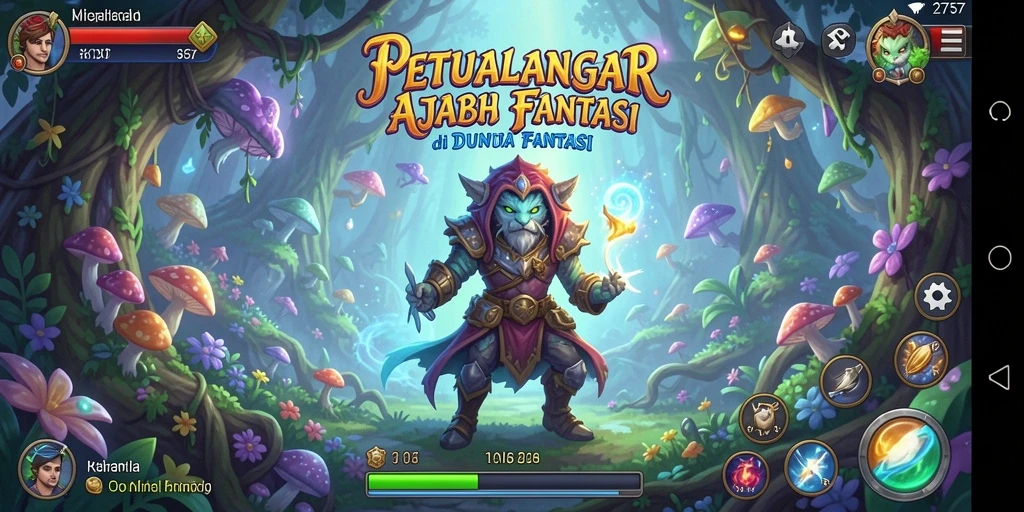 Tampilan screenshot utama dari gameplay RPG yang mendebarkan.