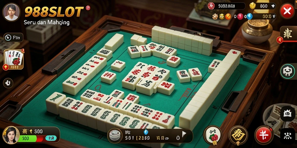 Tampilan gameplay 988SLOT yang seru dan menantang Mahjong.