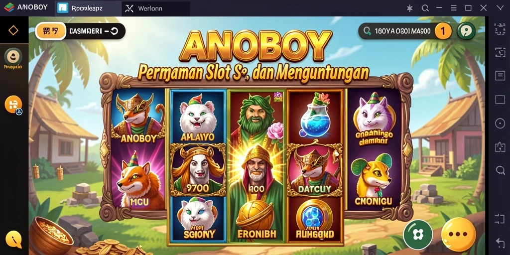 Tampilan menarik dari gameplay Slot ANOBOY yang penuh warna.