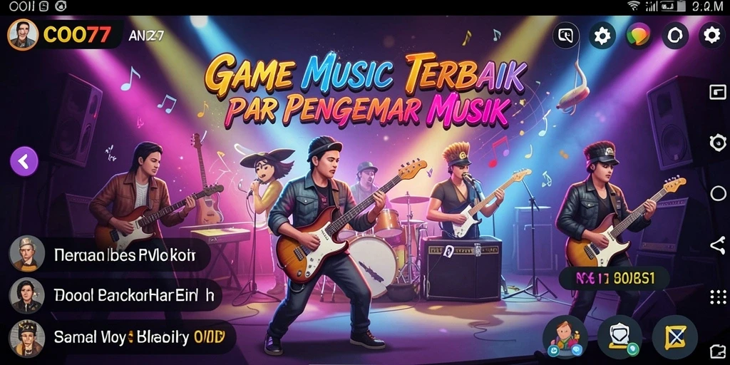 Screenshot gameplay COO77 menampilkan keseruan bermain musik.