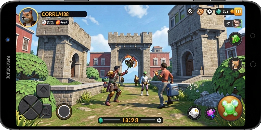 Gameplay CORLA188 dengan teka-teki menarik dan grafis cerah.