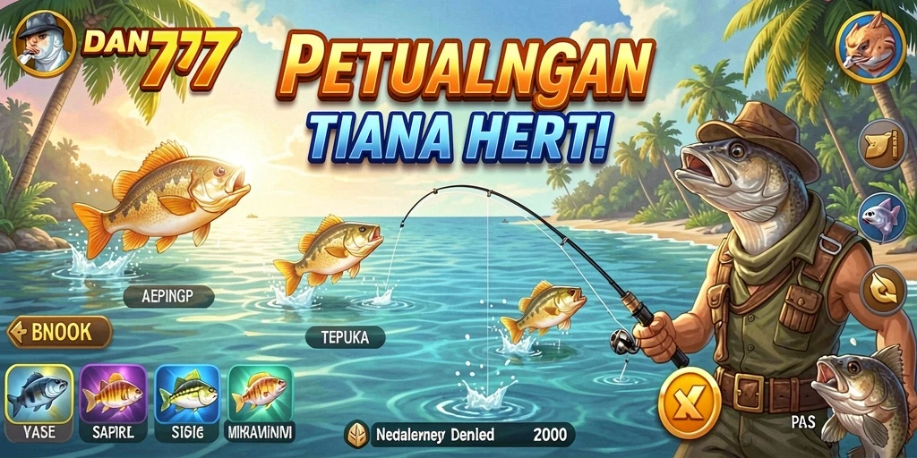 Tampilan gameplay <strong>DAN777</strong> yang menarik dan menakjubkan saat memancing.