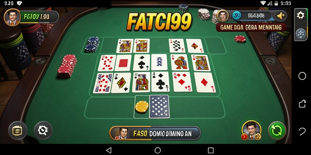 Screenshot utama FATCI99 menampilkan gameplay seru Domino.