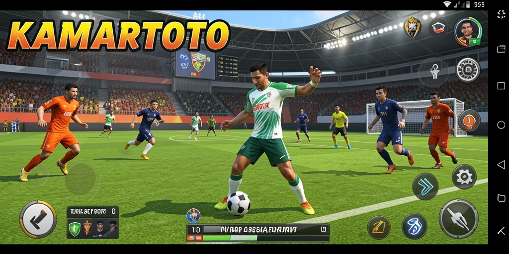Tampilan gameplay menarik dari KAMARTOTO yang penuh aksi olahraga.