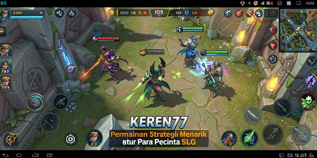 Tampilan aksi seru dalam gameplay KEREN77.