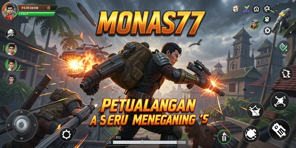Tampilan gambar gameplay seru dari MONAS77 dengan aksi mendebarkan.