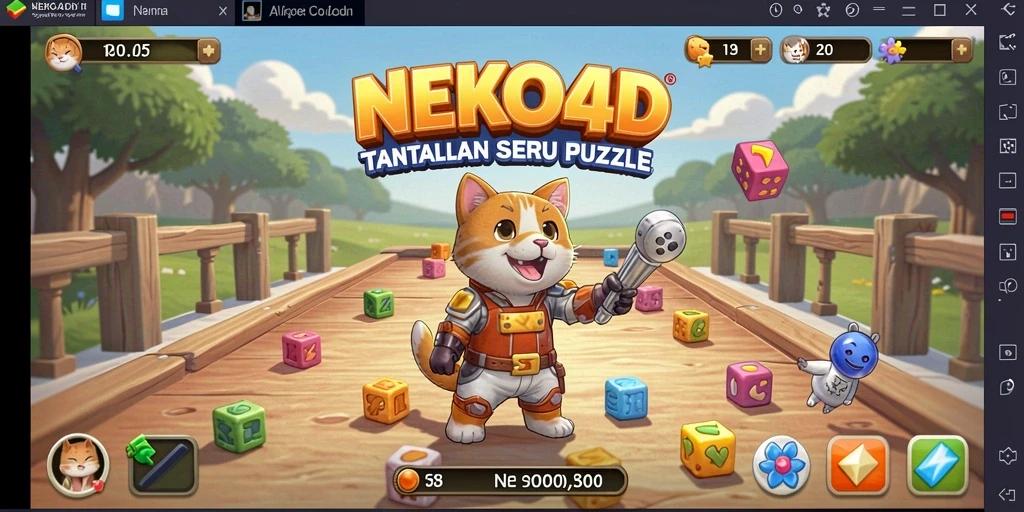 Screenshot gameplay NEKO4D dengan puzzle yang seru dan menantang.