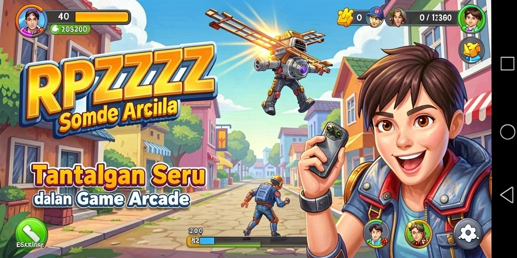 Tangkapan layar RPZZZ menunjukkan aksi seru dalam permainan Arcade.