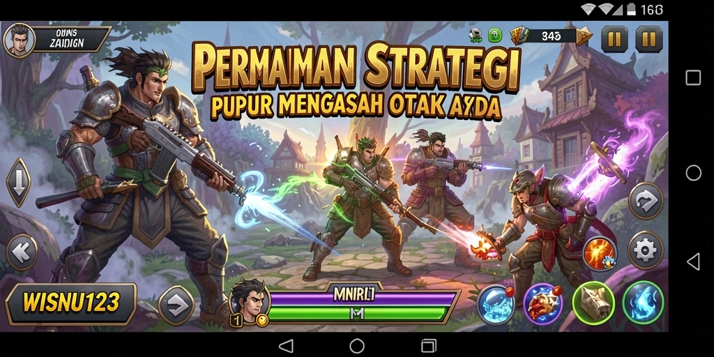 Tampilan gameplay WISNU123 yang mendebarkan dan penuh strategi.