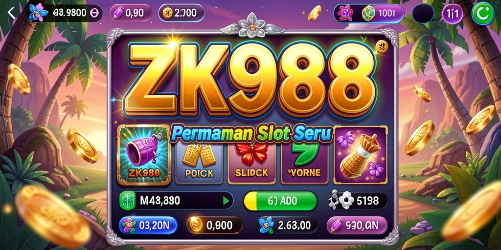Tampilan permainan Slot ZK988 dengan grafis menawan.